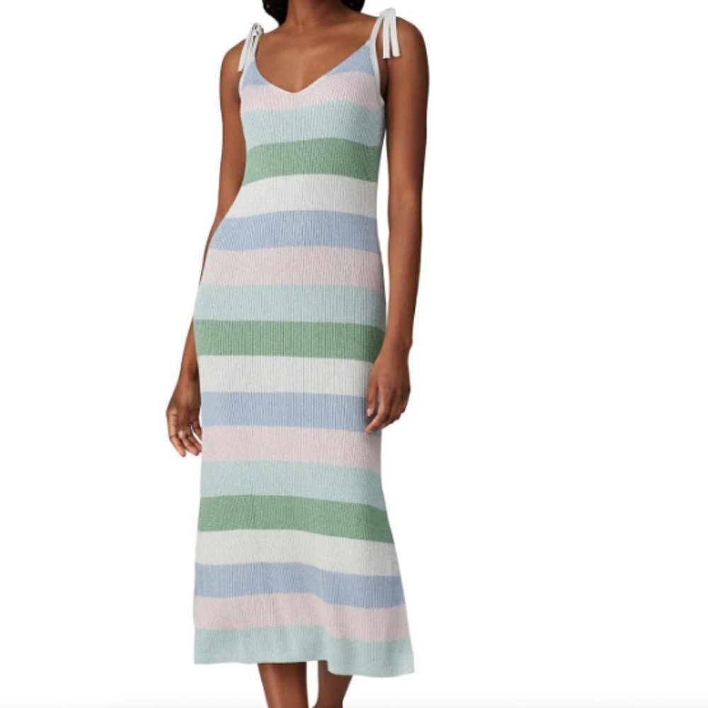 Charli Leora Striped Sheath Dress In Pastel Colors Sz Xs